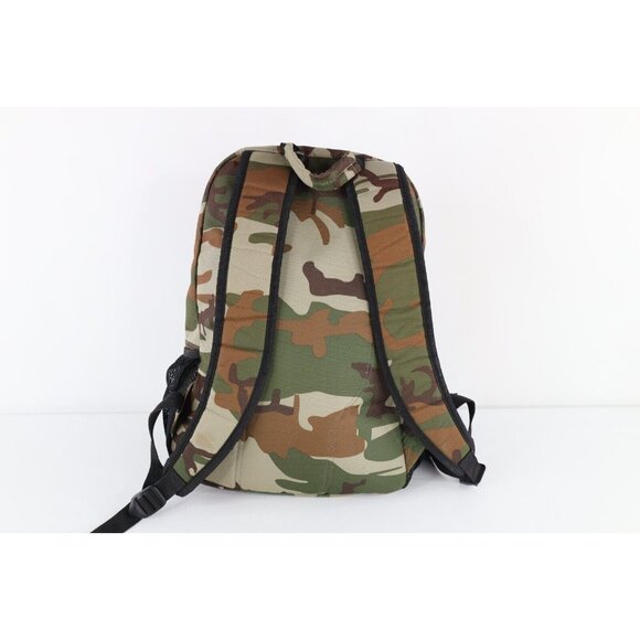 Vintage Roxy Surfing Distressed Spell Out Camouflage Backpack Book Bag Nylon main image 4